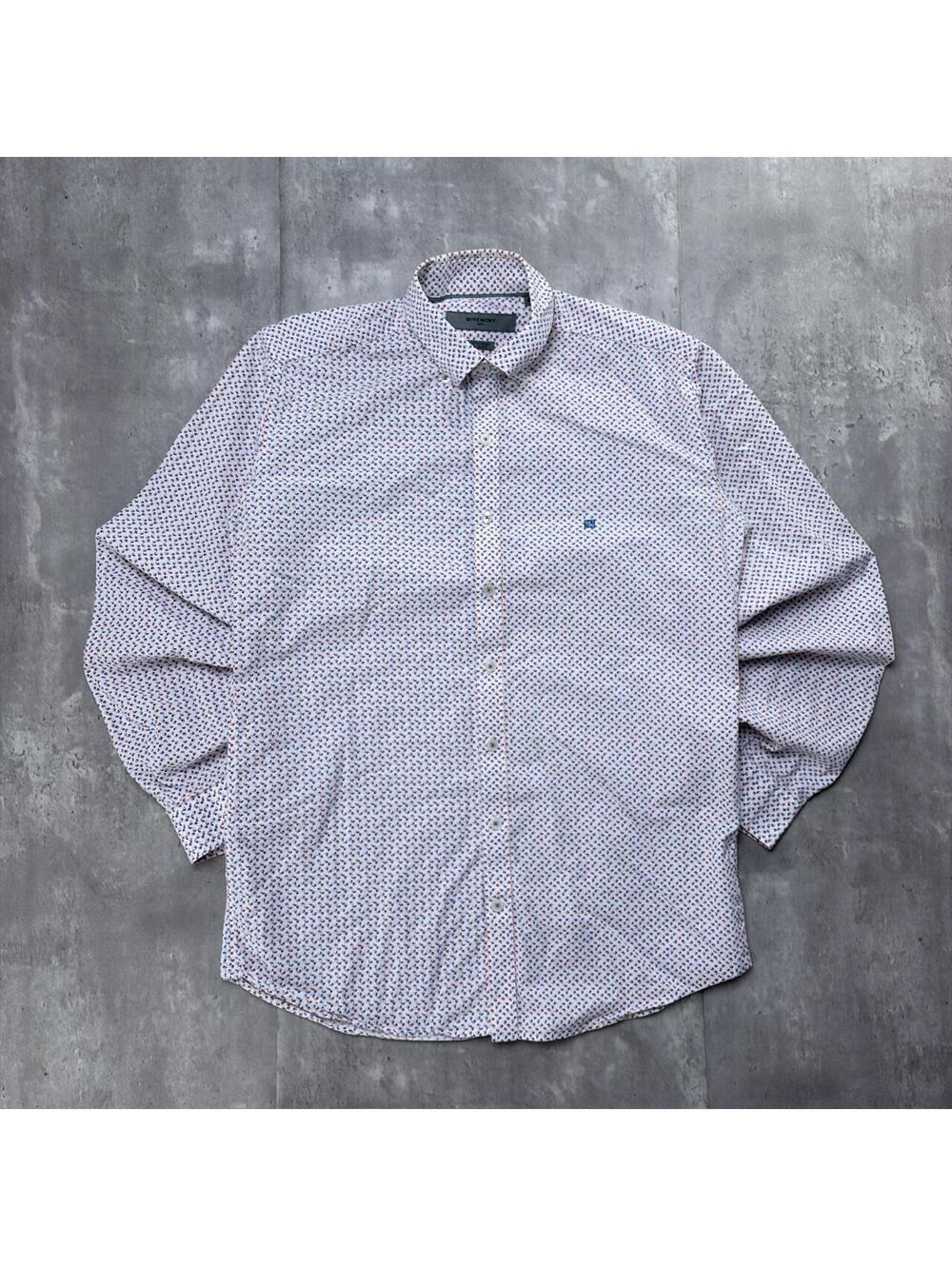 Y2K White Givenchy Logo Long Sleeve Button Up Shirt